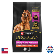 Purina Pro Plan Sensitive Skin and Stomach Dog Food Dry, Adult Salmon  Rice For
