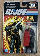 GI JOE 25th ANNIVERSARY IRON GRENADIER LEADER DESTRO 3.75  FOIL CARD  NEW  MOSC