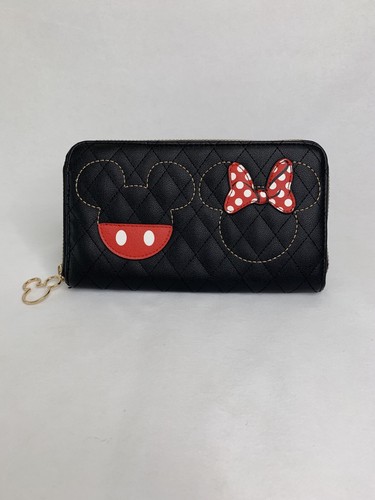 Disney Mickey & Minnie Quilted Black Longline Purse Disney x Primark