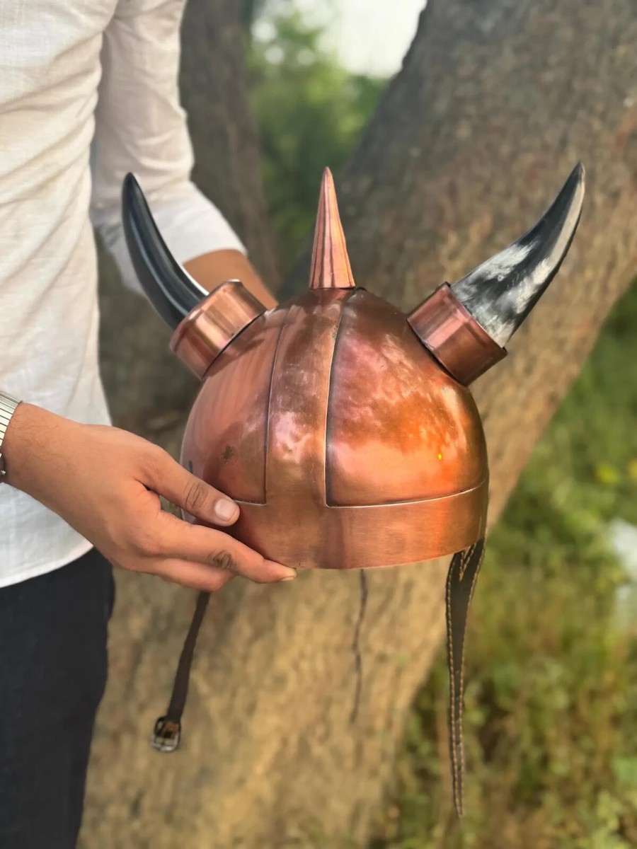 Viking Helmet With Horns Medieval King Armor Helmet Costume Spiked Helmet  Devil