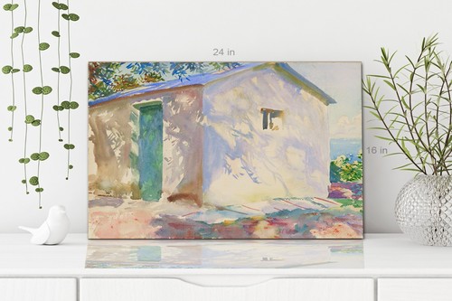 John Singer Sargent Corfu Mediterranean House Canvas Wall Art Picture Print - Picture 2 of 8