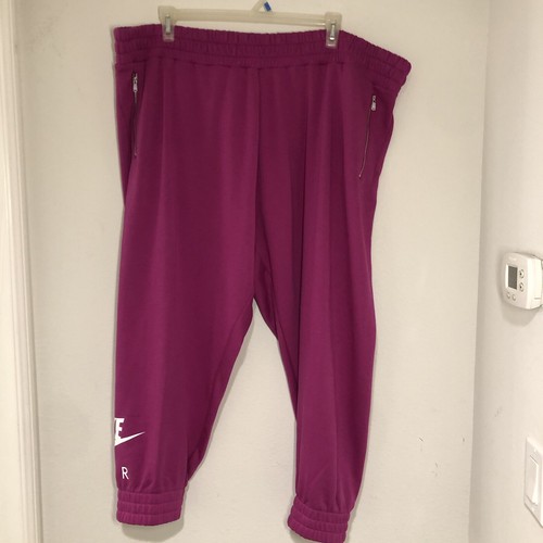 Nike Air Women's Fleece Joggers Pants Plus Size 3x Dark Pink DM1773-564 - Picture 6 of 9