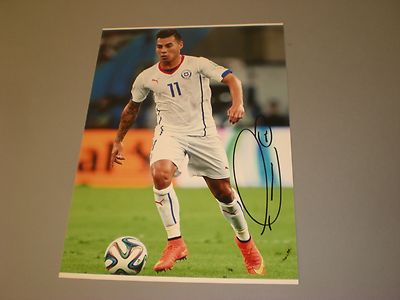 Eduardo Vargas Chile TSG 1899 Hoffenheim signiert signed Autogramm a. 20x28 Foto