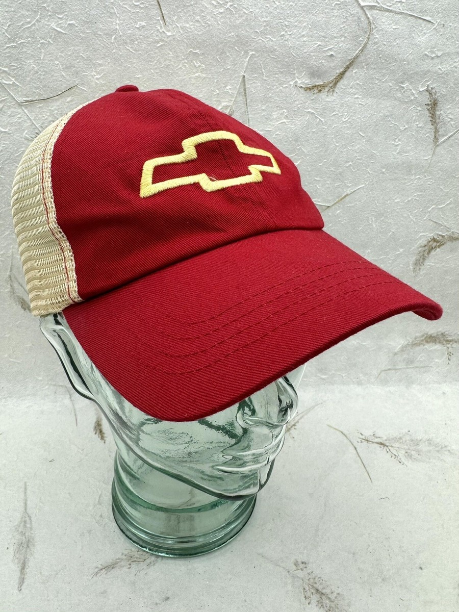 VTG Hit Wear CHEVROLET Buckle Back Trucker Hat Cap MESH BACK