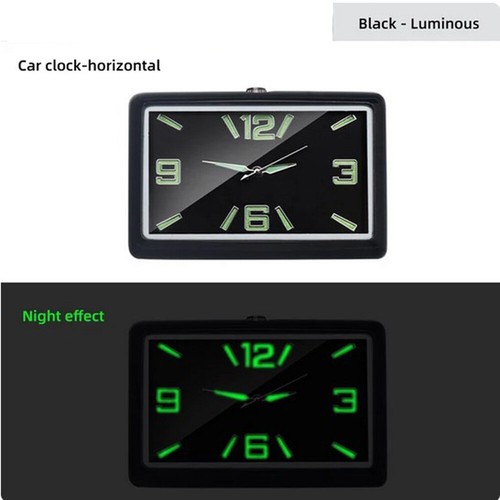 1× Car Clock Dashboard Stick On Watch Quartz Clock Luminous Interior Accessories - Picture 3 of 9