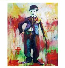 Paint By Numbers Adults Kids Charlie Chaplin Fam DIY Painting Kit 40x50CM Canvas