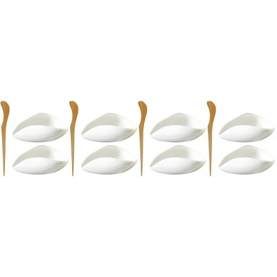  4 Sets Cha He Kaffeebohnen-Display-Tablett Leichte Tee-Scoops