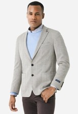 NWT PETER MILLAR Carova Jersey Houndstooth Soft Jacket in Ichai Size 38 R $1295