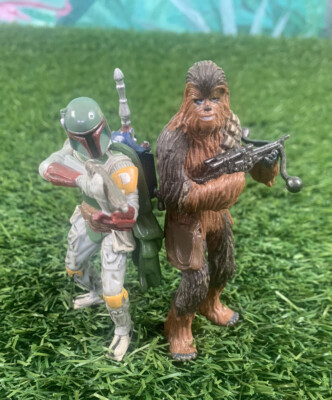 Star Wars Figures Boba Feet Chewbacca 2007 Lucasfilm Toys Action Figurines D28