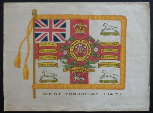 WEST YORKSHIRE 14th Original WWI SILK issued in 1915 120mm x 165mm - Picture 1 of 2