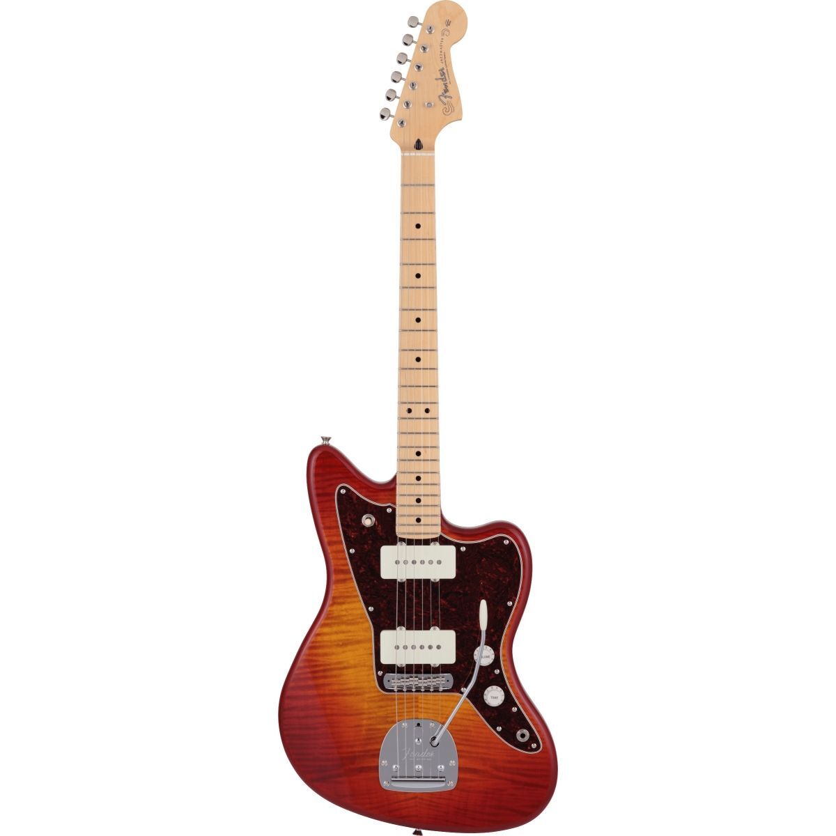 ギター Fender MIJ Hybrid II Jazzmaster Fender Japan Hybrid II Jazzmaster Electric Guitar, Maple FB, Flame
