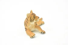 Tiger Cub, Laying Down Realistic Toy Model Plastic Replica Animal 2.5" M140