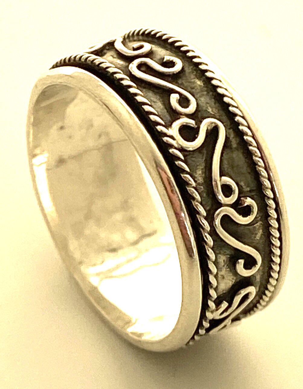 Solid Sterling Silver / 925 Spinner Meditation Ba… - image 7