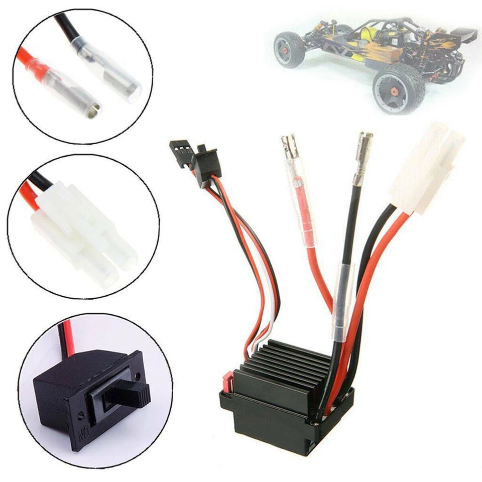 320A Brushed Fahrregler Speed Controller ESC für 1/10 1/8 RC Truck Auto DE - Bild 3 von 4