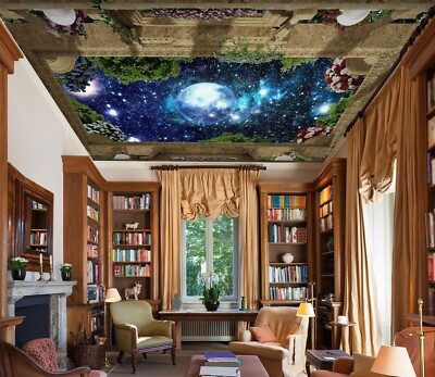3D Planet Flower ZHU1156 Ceiling Wall Paper Wall Print Decal Wall Deco Amy