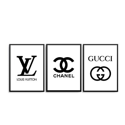 Gucci Chanel Louis Vuitton Poster 3x Logo Markenlogo Ohne Rahmen Guccibild Ebay