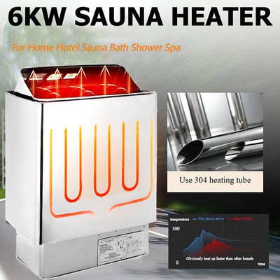 6KW Sauna Heater,Sauna Stove,Wet & Dry 220V-240V, 50-60HZ Sauna Free Shipping