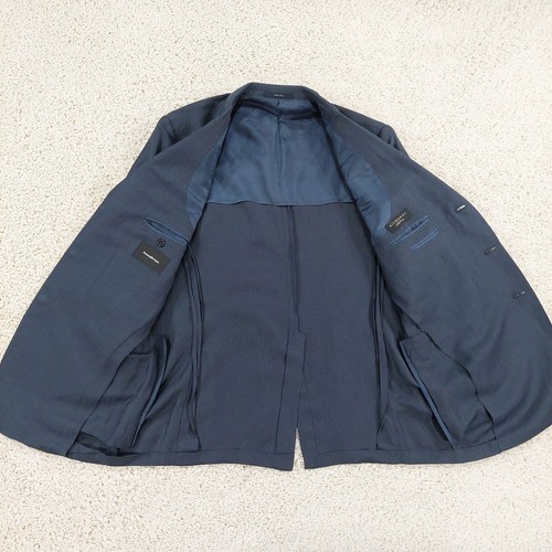 Ermenegildo Zegna Linen & Silk Suit 46R/56R 36x29 Unconstructed, Navy Pin Stripe - Picture 6 of 24