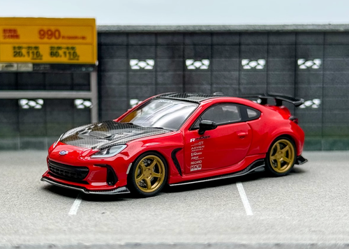 ZD CM 1:64 JDM Red BRZ Varis Arising Racing Sports Model Diecast Metal Car BN - Picture 4 of 9