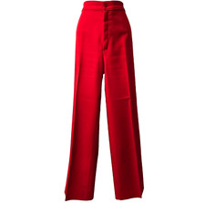 Vintage Levi's High Waist Pants 16 Trousers Straight Leg Polyester Red 70s 80s