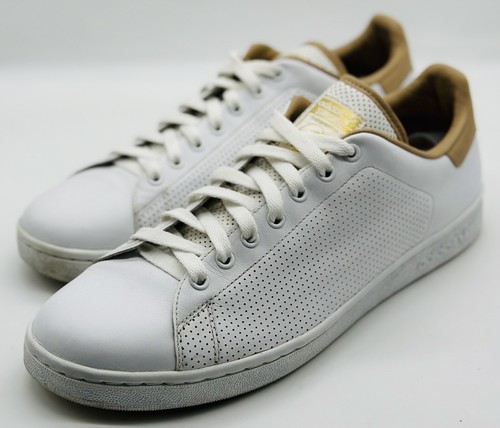 2009 Adidas Stan Smith weiß braun Leder perforiert 919420 Herren Größe 13