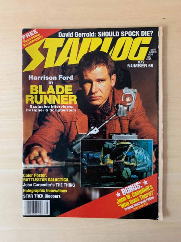 Starlog Magazine #58 (1982) - Blade Runner/Thing, Who Goes There? (Poster)