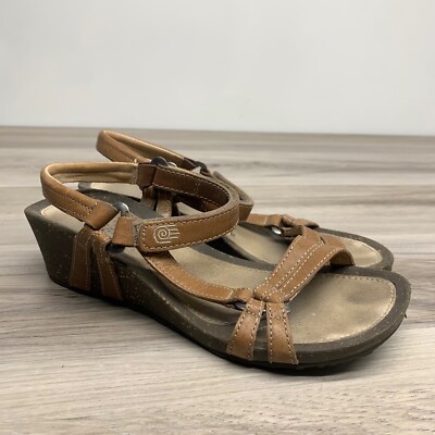 Teva 4253 Womens Tan Ventura Open Toe Cork Wedge Sandals