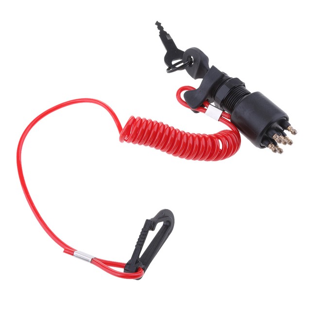 Ignition Key Switch & Safety Lanyard 5005801 Fit for Evinrude/Johnson