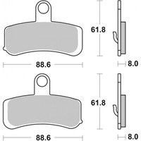 Bremsbelag SBS 853H.HS Harley Davidson Fxst 1584 Softail Standard Bj.: 2008-200