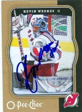 Kevin Weeks autographed Hockey Card (New Jersey Devils) 2007-2008 O-Pee-Chee