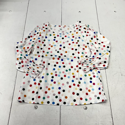 multi colored polka dot blouse