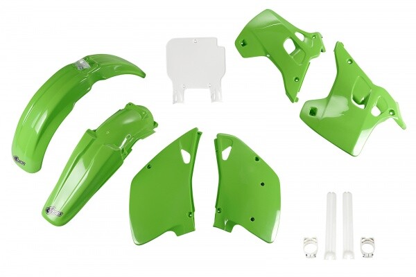 Set Plastics Motorradverkleidungen Full Kawasaki KX 125 - 250 1992 Ufo Plast-image