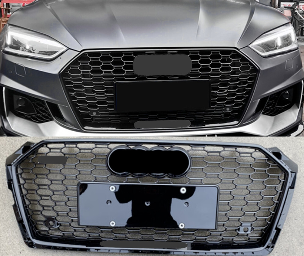 For 2017 2018 2019 AUDI A5 S5 RS5 2/4DOOR Black front bumper honeycomb Grille