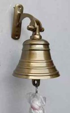 Nautical Brass Ship Bell Hanging Antique Door Bell With Wall Mounted Bracket