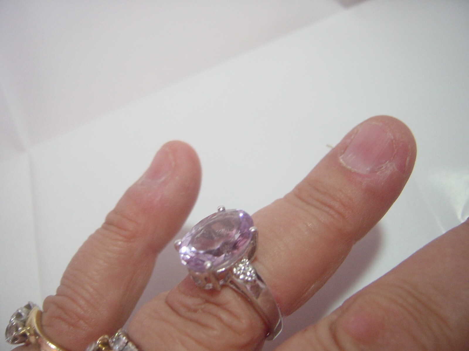 MAGNIFICENT Solid Silver Ring-LARGE VIOLET AMETHY… - image 7