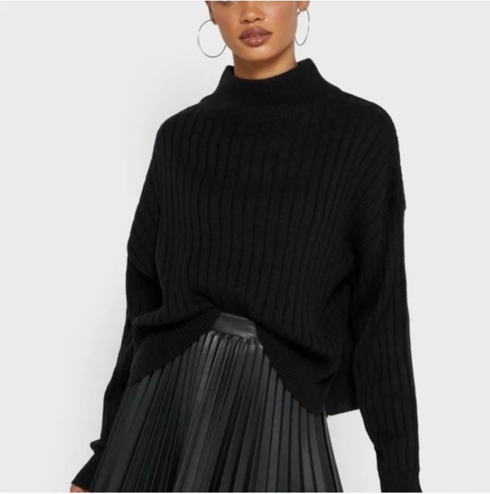 Topshop black top polo neck