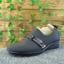 Revere  Women Clog Shoes Size 39 Medium Black Fabric Slip On