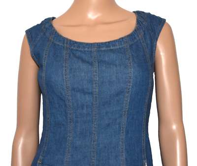 PILCRO AND THE LETTERPRESS ANTHROPOLOGIE Denim Sleeveless Dress Size 2 |  eBay