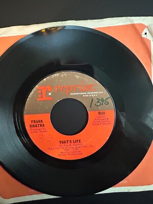 FRANK SINATRA-Original Top 10 HIT 45-''That's Life''-NM-Reprise Records-1966-EX