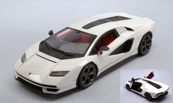 Lamborghini Countach Lp1 800 / 4 Weiß 1:24 Modell 21102 Bburago-image