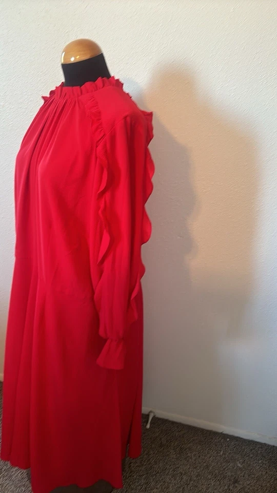 Donna Morgan 高领飘逸袖连衣裙,尺寸 22W — 第 4/4 张图片