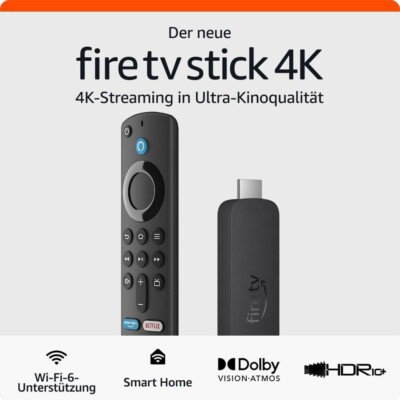 Amazon Fire TV Stick 4K 2.Gen, Wi-Fi 6, Streaming in Dolby Vision/Atmos Neu&OVP