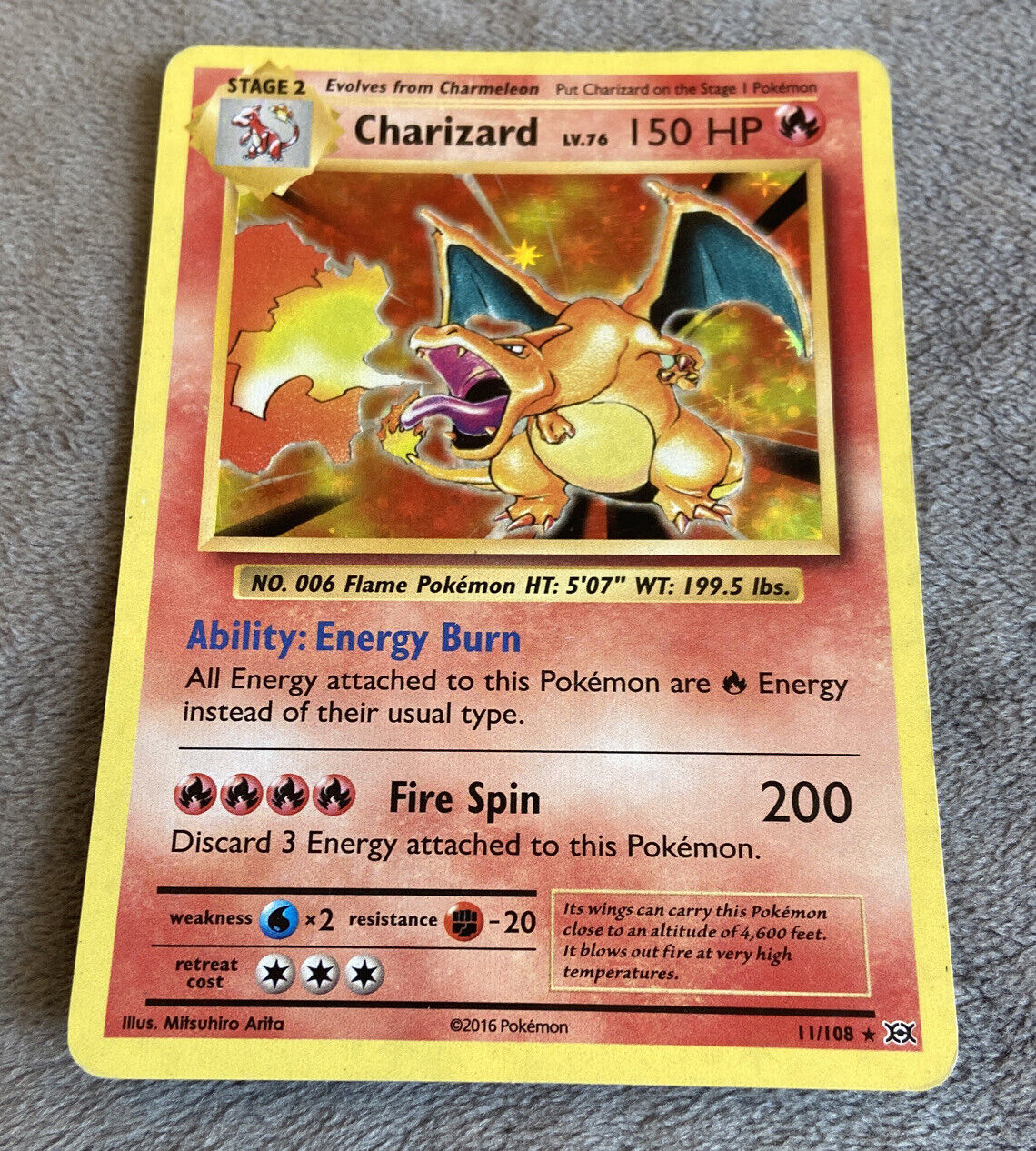 Charizard - XY Evolutions Set - 11/108 - Holo - Pokemon Card - Moderately  Played