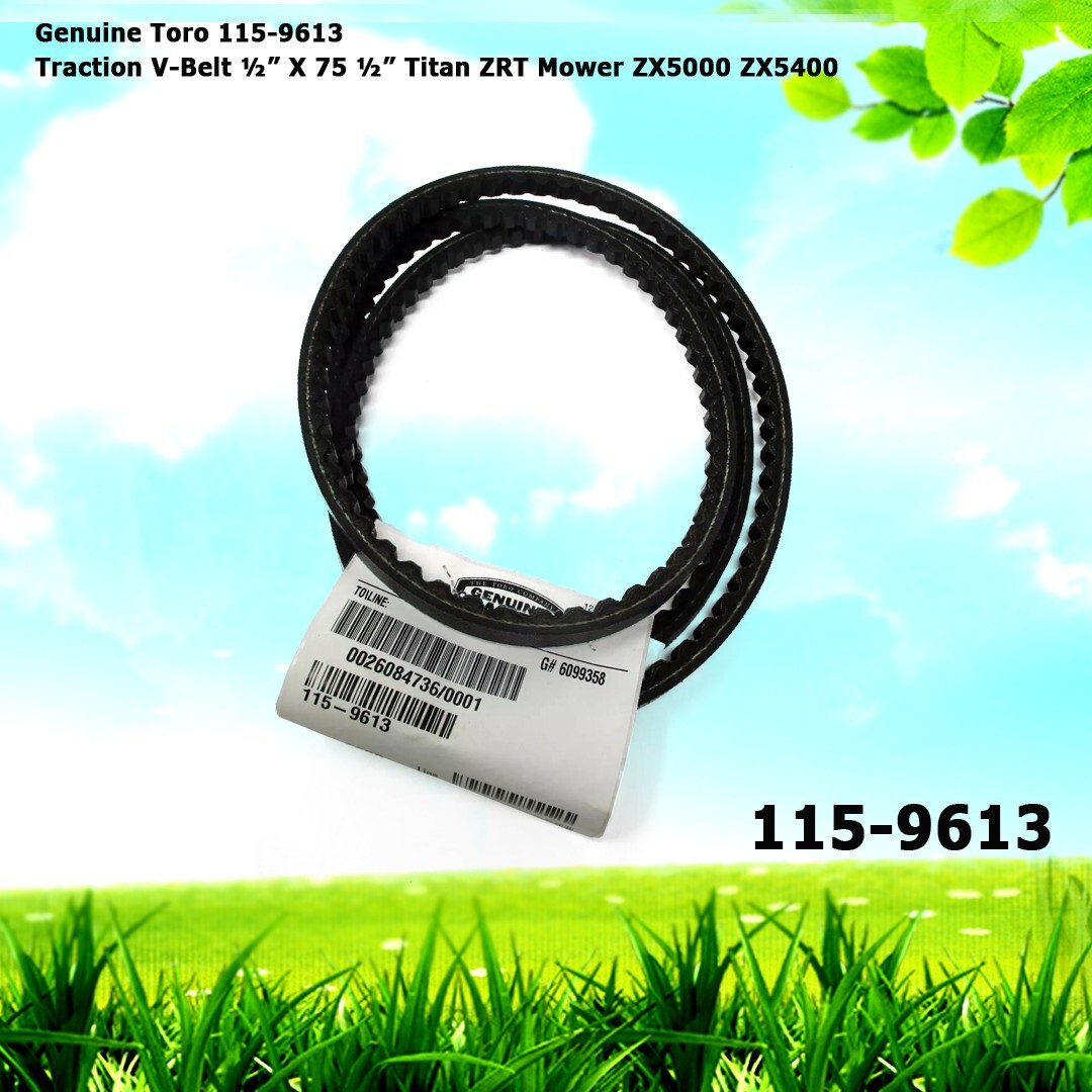 Genuine Toro 115-9613 Traction V-Belt ½” X 75 ½” Titan ZRT Mower
