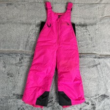 Rawik Ski Snow Bib Pants Girls 4 Pink Insulated Adjustable Straps Winter