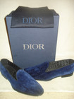 100% AUTH NEW MEN CHRISTIAN DIOR SMOKING BLUE OBLIQUE VELVET LOAFER EUR 44/US 11 — photo 4