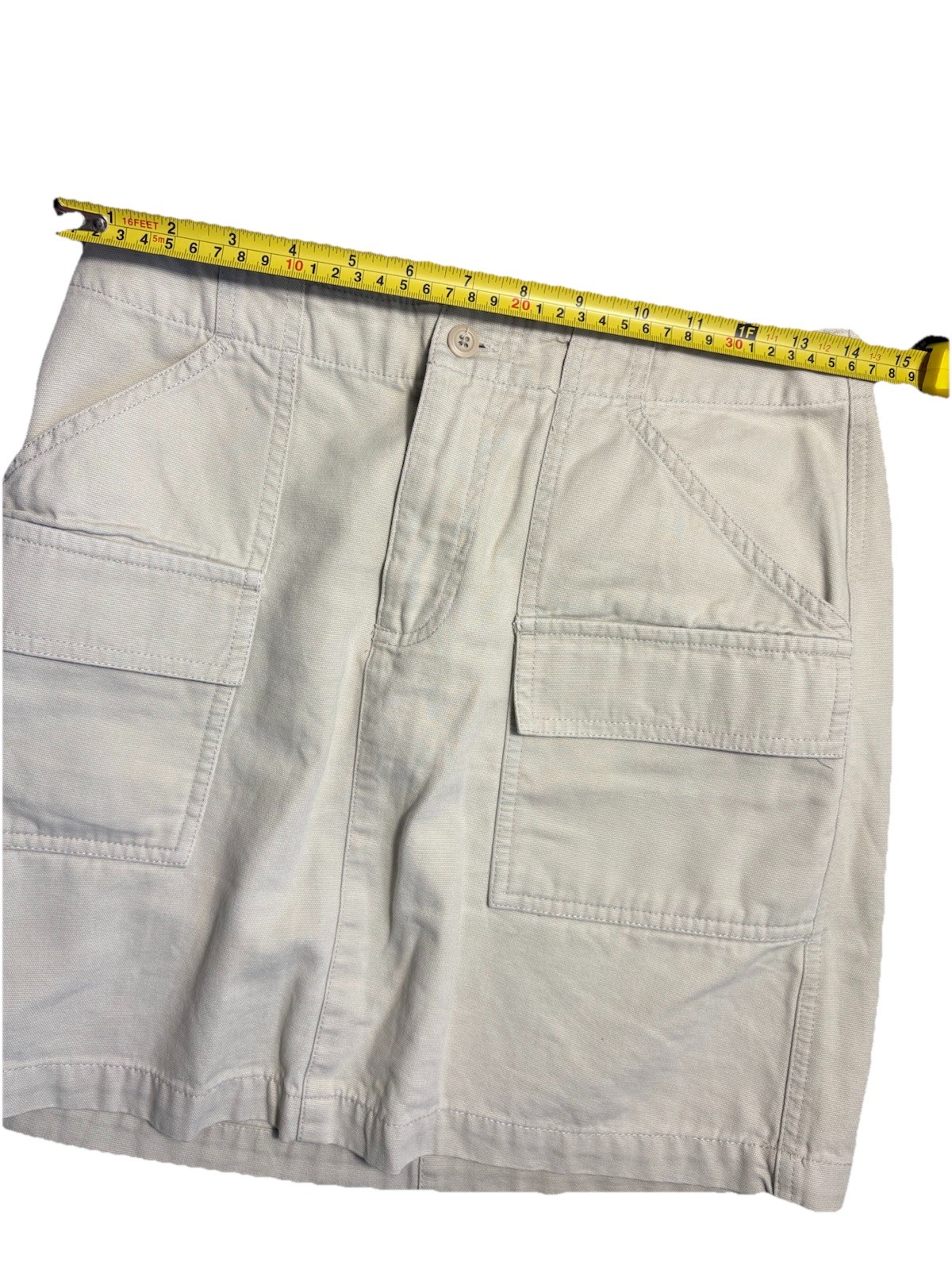 GAP Surplus Beige Cargo Mini Skirt UK 8 US 4 Utility Canvas Cotton Pockets Y2K image 7