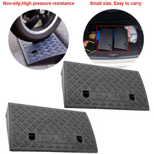 2-Pack Driveway Ramp Heavy Duty Vehicle Curb Rubber Threshold Ramp Professional
