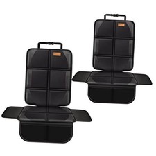 Car Seat Protector 2 Pack, Anti Slip Child Seat Protection 2 Pack Black