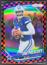 2025 Panini Prizm Dak Prescott Black & Red Checker #57 Dallas Cowboys AB4